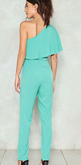 Last 1 Nasty Gal One Shoulder Jumpsuit US Size 6 - Picture 2 of 5